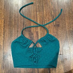 Teal Halter Top